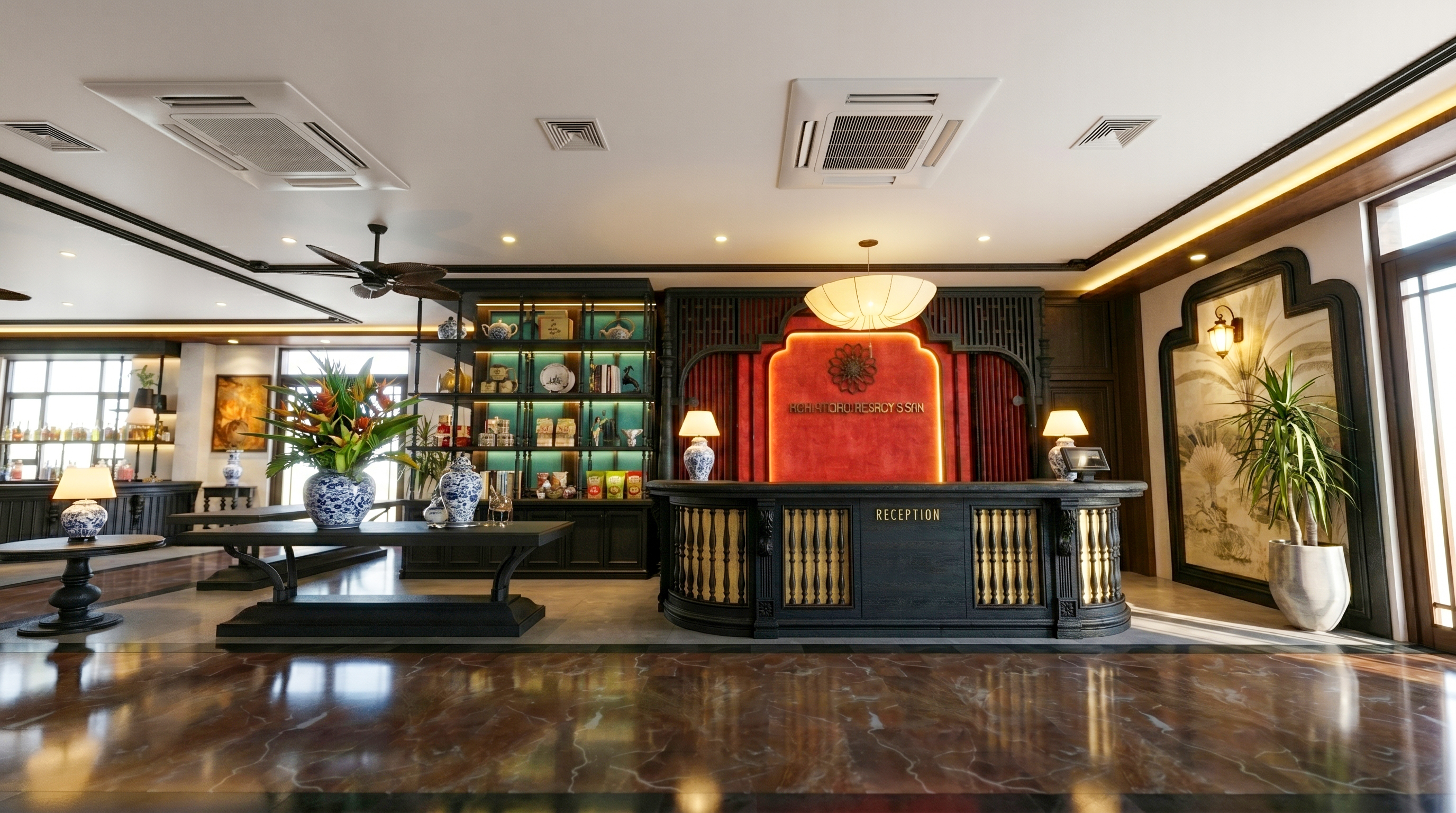 The resort reception